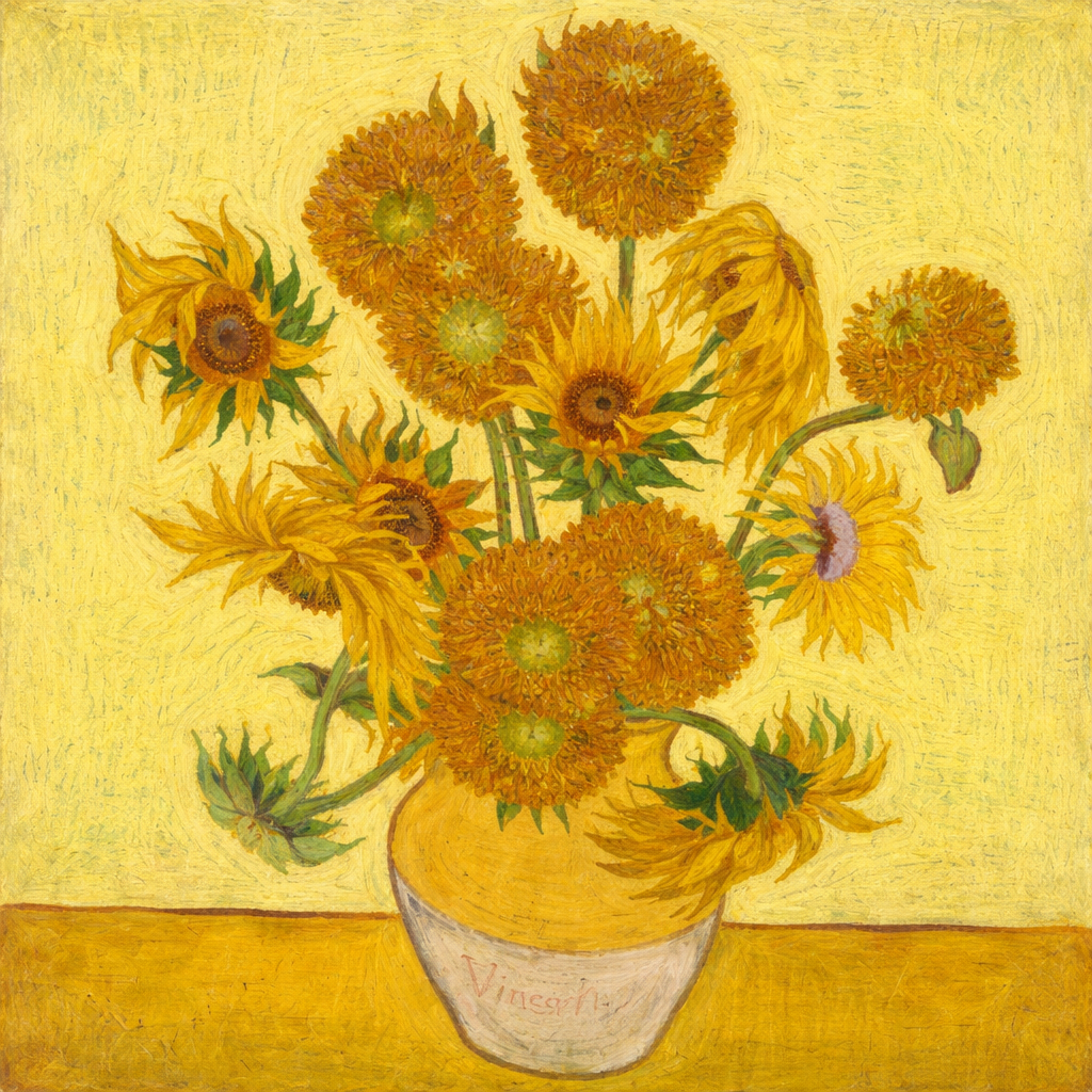 Van Gogh’s Sunflowers paint